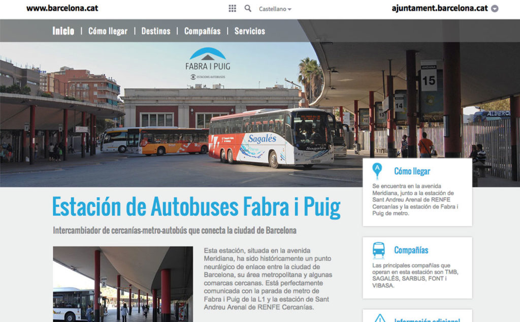 Web: Estacion Fabra i Puig