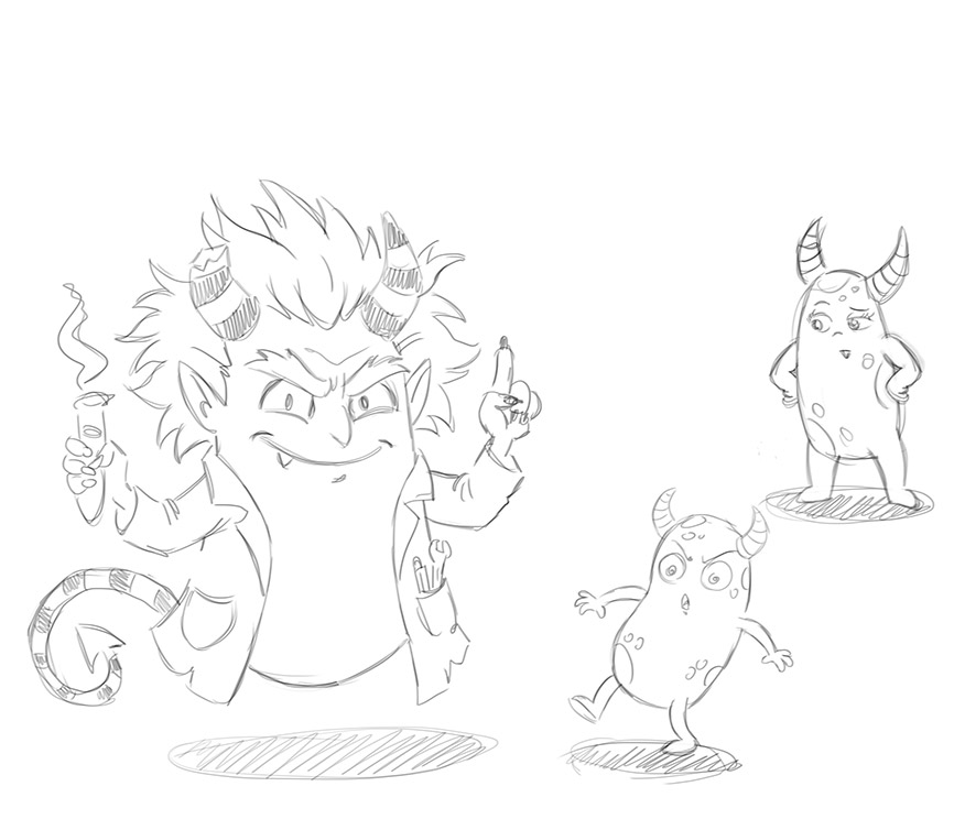 Sketches: Dc Pyre, Mordek and Nyra