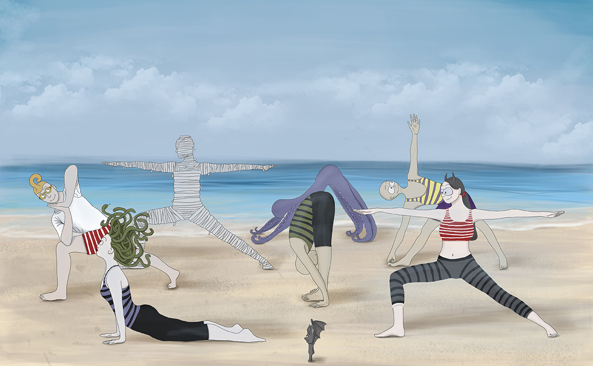 Monstrum family: Yoga In the summer